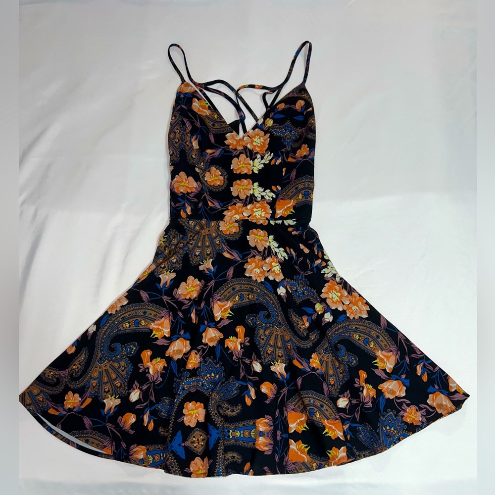 Bebe Floral Mini Skater Dress